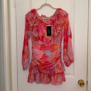 Two Twin Style Mini Ruffle Dress